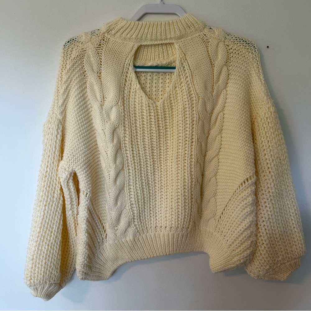 Thinkable Cream Crop Sweater - Picture 4 of 4